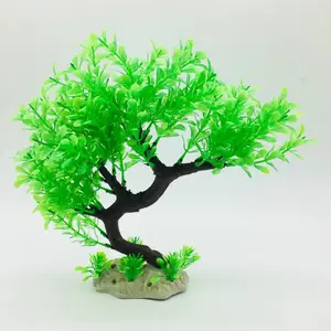 HISIN 2019 искусственные декоративные растения для аквариума бонсай