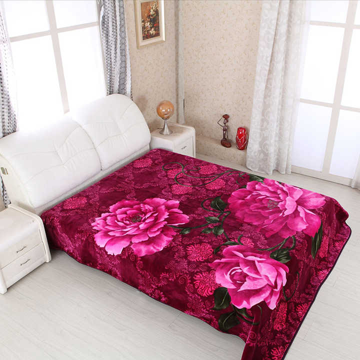 Custom Luxury Home Beding Set Eskimo Soft 1 ply Polyester Mink Blanket