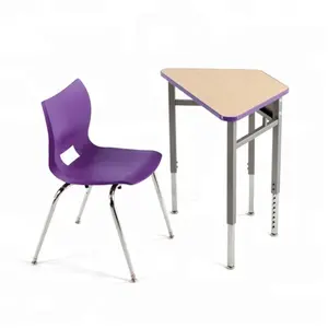2020 गर्म उत्पादों संयोजन त्रिकोण डेस्क स्कूल सेट छात्र डेस्क और कुर्सियों //