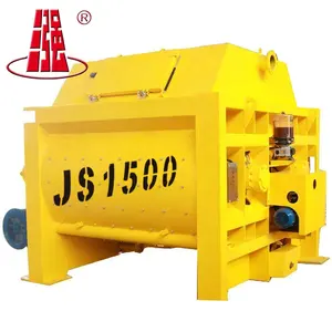 JS1500 electric cement mixer machine js1500 bhs Twin shaft concrete mixer