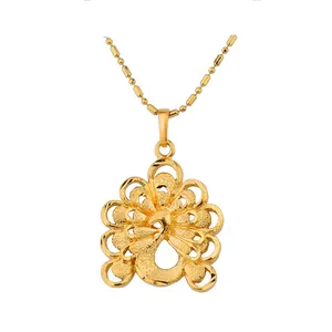 30905 hot sale xuping beautiful gold plated latest peacock pendant designs