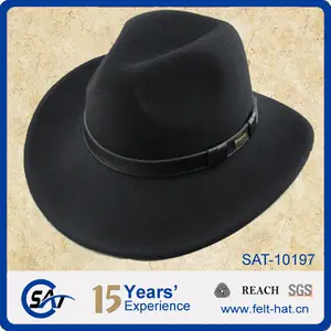 100% 纯澳大利亚黑色牛仔帽，stetson 帽子