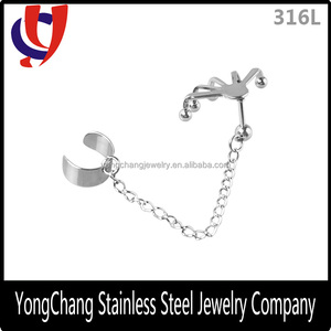 À la mode 316l acier inoxydable boucles d'oreilles bijoux oreille manchette <span class=keywords><strong>pour</strong></span> <span class=keywords><strong>cartilage</strong></span> conception <span class=keywords><strong>pour</strong></span> femmes - Product Image 4