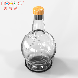 Bóng Chày Loạt 500Ml Squabby Glass Chai Rượu <span class=keywords><strong>Vodka</strong></span> Whiskey Chai - Product Image 2
