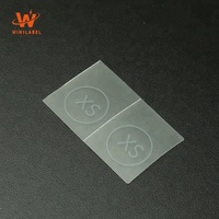 Étiquettes couture de vêtement personnalisées, pièces, Transparent, pour maillot de bain, bikini, Mini étiquettes pour col et chemise, en TPU