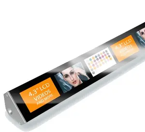 Pantalla de tamaño personalizada para supermercado, RGB p1.923 estante de productos de uso, pantalla LED, señalización LED