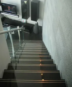 Siyah granit merdiven adımlar/granit merdiven tasarım