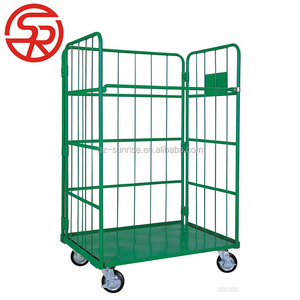 Supermarkt Draagbare Gegalvaniseerd Opvouwbare Beveiliging Wire <span class=keywords><strong>Roll</strong></span> <span class=keywords><strong>Container</strong></span> Kooi <span class=keywords><strong>Trolley</strong></span> 500Kg