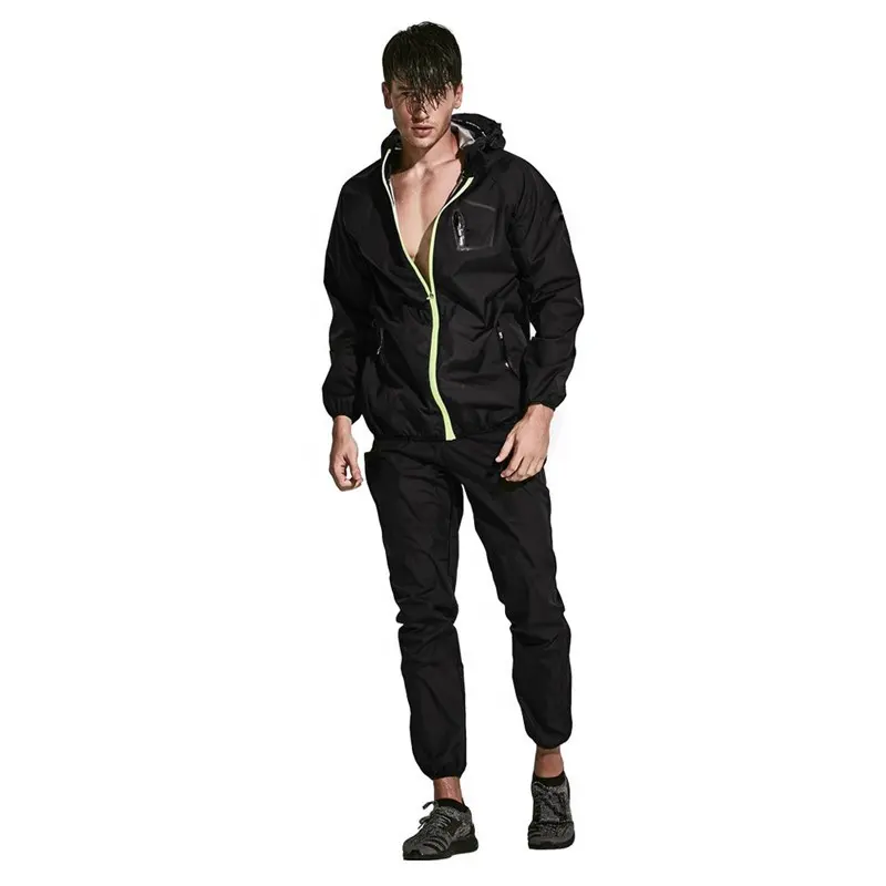 Slimming sauna suit weight loss Running Non Rip Sweat Tracksuit Weight Loss slimming fitness gym exercise training sweat suit cn zhe