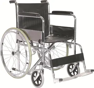 A buon mercato di alluminio pedana disabili anziani sedia a rotelle pieghevole manuale