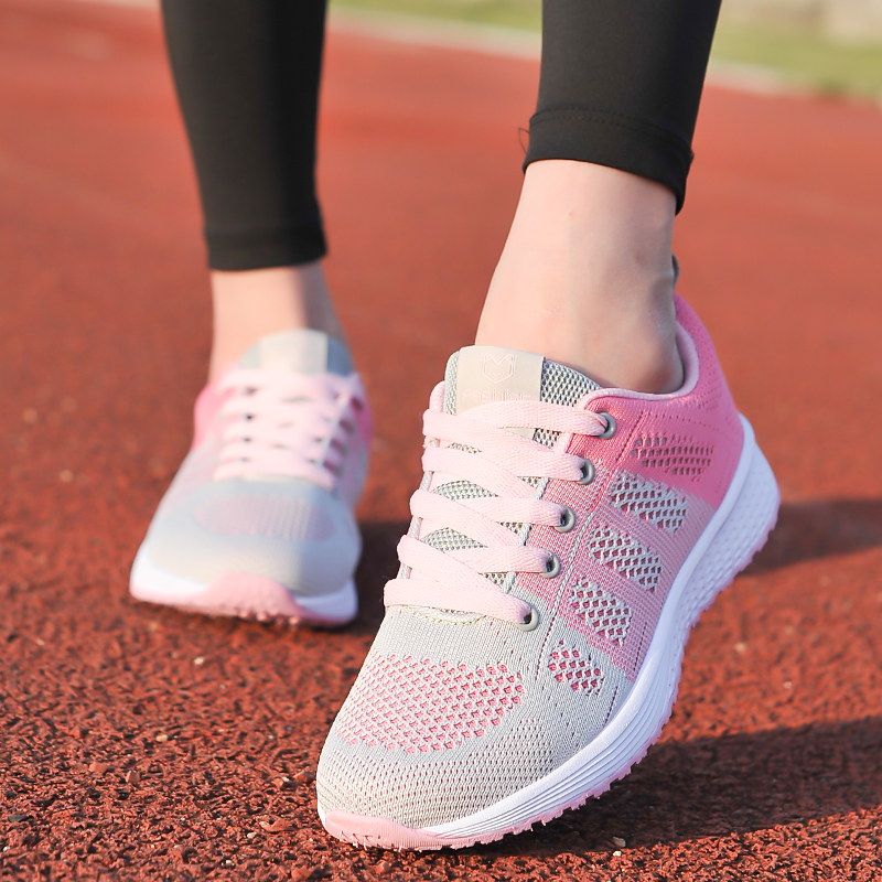 Talla grande Zapatilla de mujer Zapatos deportivos femeninos-Rojo Talla grande Zapatilla de mujer Zapatos deportivos femeninos-Rojo
