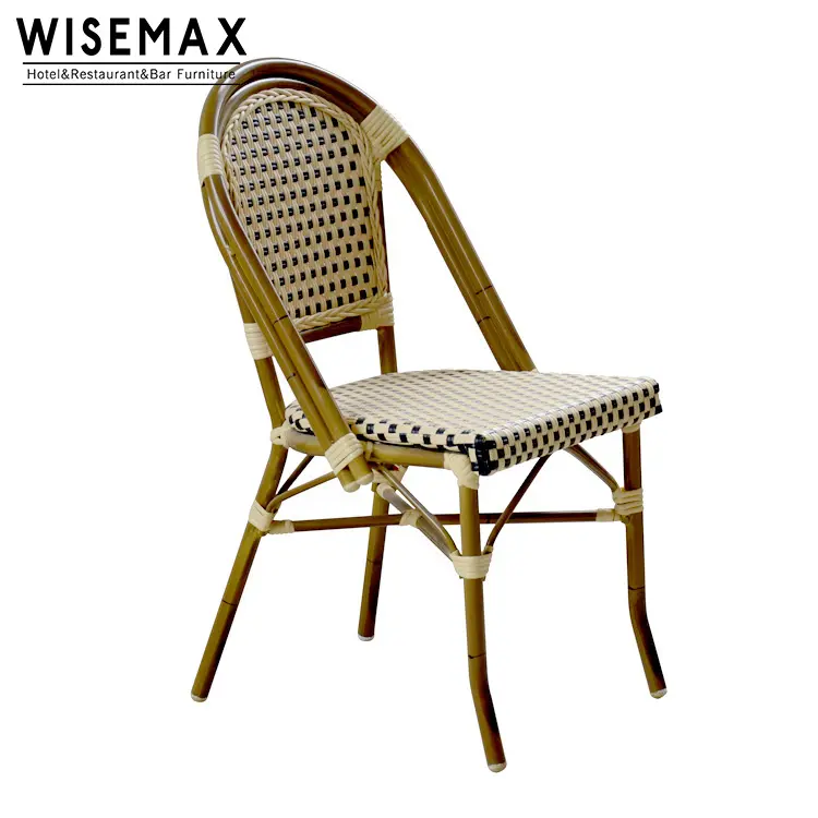 wholesale aluminum bamboo outdoor rattan french bistro chairs garden furniture
