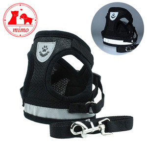 Reflective Pet Dog <strong>Cat</strong> <strong>Harness</strong> for Dog and Leash Set Nylon Mesh Kitten Puppy Dogs Vest <strong>Harness</strong> Leads Pet Clothes - Product Image 2