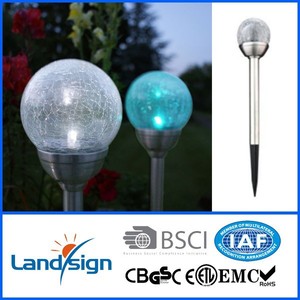 Produk Terlaris Lampu Taman Tenaga Surya Bola Kaca Retak - Product Image 6