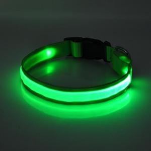 <span class=keywords><strong>Collar</strong></span> de perro de nailon LED personalizado de alta calidad al por mayor, <span class=keywords><strong>Collar</strong></span> de perro mascota con patrón de impresión intermitente iluminado - Product Image 4