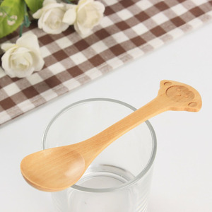 Cute Cartoon Animals Pattern Natural Bamboo Cutlery Wooden <strong>Small</strong> <strong>Spoons</strong> for Children / Baby - Product Image 4