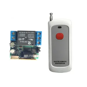 DC12V/24 V 1CH rf nirkabel saklar Remote Control kit 315/433 MHz receiver + transmitter untuk cahaya/jendela/pintu garasi/alarm mobil