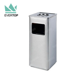 مربع داخلي مزبلة الفولاذ المقاوم علبة قمامة من الصلب بن ، معدن مربع علبة مهملات يمكن التجارية الغبار بن مربع مزبلة - Product Image 3