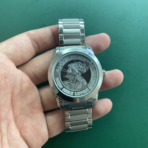 Foto Orologio Elastico Personalizzato In Acciaio Inox Custom Design Viso Pianura Sublimazione In Bianco Orologio Da Polso - Product Image 5