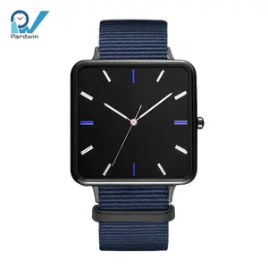 316L 不锈钢手表极简主义手表皮革表带男士手表定制标志