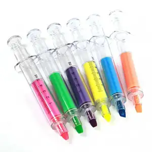 Stationery Novelty Mewarnai Jarum Suntik Stabilo Pulpen Suntik Medis Bentuk Jarum Tabung Cat Air Menulis Lukisan Marker Pen