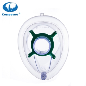 <span class=keywords><strong>Masque</strong></span> facial médical jetable en PVC transparent à usage unique avec valve supérieure pour anesthésie et respiration d'oxygène - Product Image 6