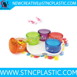 Lot de 5 Fleur En Forme De gel de silice galvanisé Vitamines bonbons bol pot - Product Image 3