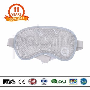 Máscara de ojo del sueño del gel del forro de la <span class=keywords><strong>tela</strong></span> de seda de la compresa fría caliente de encargo al por mayor - Product Image 1