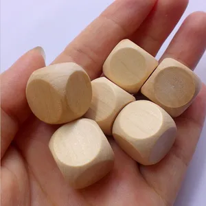 Wooden Square Blank Blocks 20ミリメートル木製Cubes Six Sided Dice Teaching Cubes