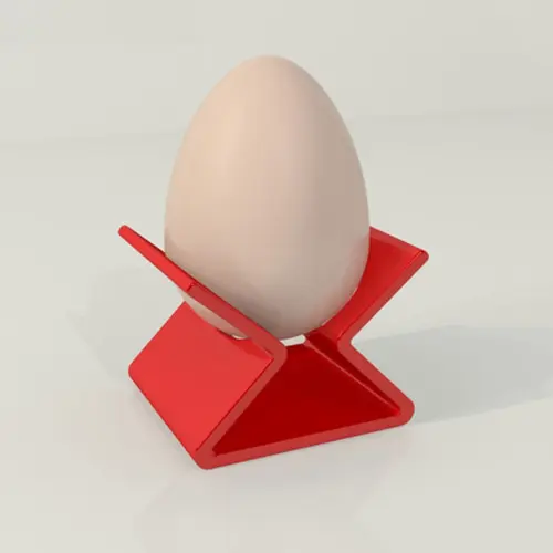 Özel küçük bükülmüş tek kırmızı akrilik yumurta tutucu