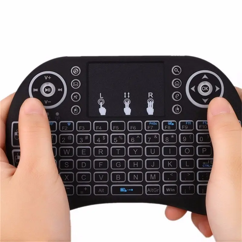 Mini clavier sans fil i8 2.4 ghz, sans rétroéclairage, avec pavé tactile, pour Box Android Tv, Iptv, Smart Tv, Amazon, Top quality, nouveau modèle, meilleure vente