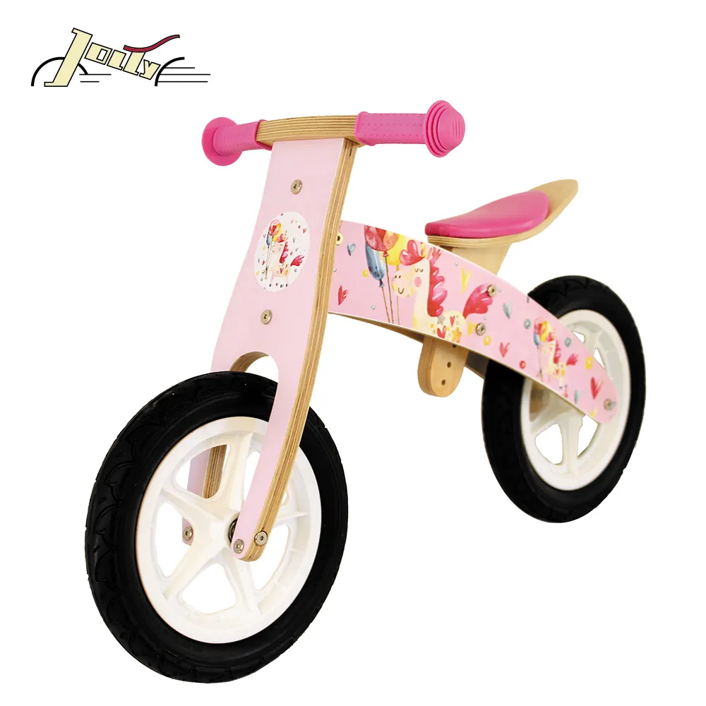 Kids Plastic Wheel Wood Balance Mini Bike Children Bicycle Wooden Toys