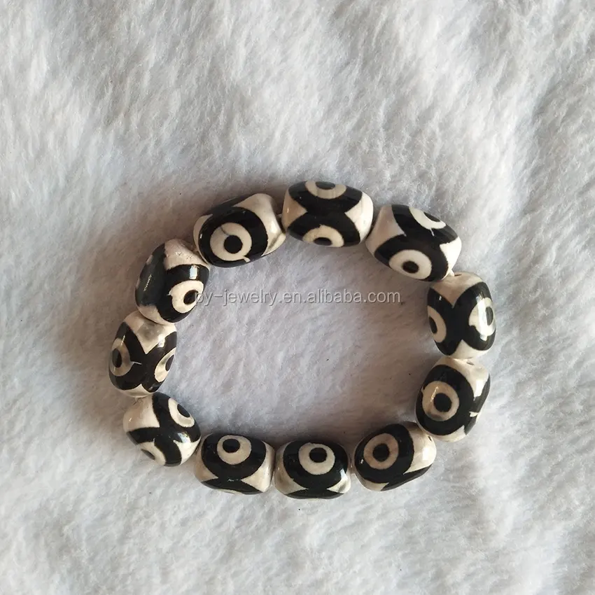 Yidzi — Bracelet en pierres d'agate, accessoires religieux, perles, 3 couleurs