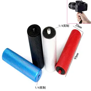 Kamera Video Stick LED Senter Camcorder dengan Pegangan Logam Tangan Grip Mount Kamera Mini Stabilizer Pegangan