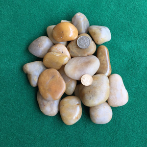 Mosaico in Ciottoli e Sassi Naturali Gialli Ecologici per Uso in Spiaggia e Fiume - Product Image 2