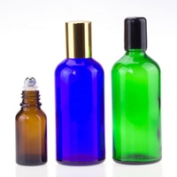 Flacons roll-on vides en verre ambré brun de 5 ml, 10 ml, 15 ml, 20 ml, 30 ml, 50 ml, 100 ml pour déodorants et huiles essentielles avec bouchon à vis