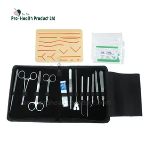 ผ่าตัดเย็บชุดรวม5X7นิ้ว Suture Pad สำหรับนักศึกษาแพทย์ฝึก5โลหะเครื่องมือชุด