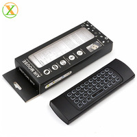 Mini-souris sans fil et clavier rétroéclairé, pour téléviseur, modèle, combo MX3 fly air mouse