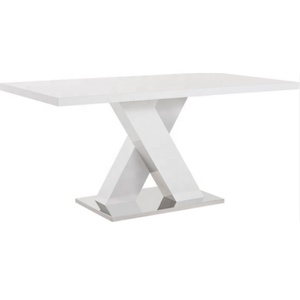 Bộ Bàn Ăn Hiện Đại Kiểu Ý MDF Độ Bóng Cao Nối Dài Hình Bướm Bộ Phòng Ăn - Product Image 6