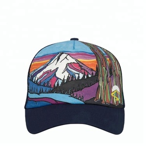 Sombrero de camionero con estampado de sublimación de malla de espuma de 5 paneles coloridos personalizados, tela de sarga con característica común, gorra personalizada - Product Image 2