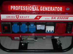 Generador de <span class=keywords><strong>Gasolina</strong></span> POWERVALUE de 7500W, Estilo Kraft, <span class=keywords><strong>Precio</strong></span> de Fábrica, para Uso Doméstico, Modelo SK8500W con Certificación CE, 110/220V, Arranque Eléctrico - Product Image 3