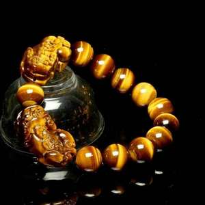กำไลข้อมือหินตาเสือเครื่องประดับหยกธรรมชาติเกรด7A ของแท้ขายส่ง - Product Image 2