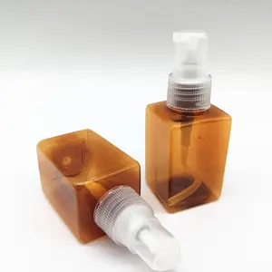 香水50 Ml空のプラスチックエッセンシャルオイルポンプ付き化粧品ペットボトル