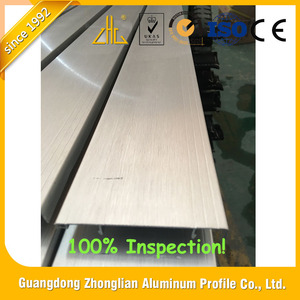 Wahou !! Revêtement en poudre, profil de rail de placard en aluminium couleur chêne, profil en aluminium décoratif finition bois anodisé brossé - Product Image 5