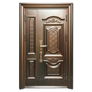 United Kingdom Style Class A Burglar Latest Design Fire Rated main Exterior security steel Doors For Villa