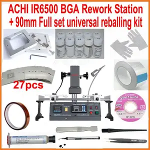 Originele Achi IR6500 Bga Rework Station Met Volledige Set Bga Reballing Kit 27Pcs Bga Stencils Voor Laptop Xbox360 Ps3 wii Reparatie