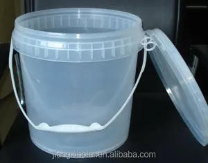 Gıda sınıfı BPA ücretsiz şeffaf plastik kova ucuz plastik kova üreticisi toptan