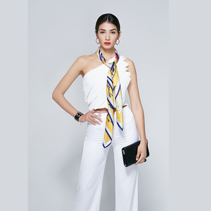 Vendita calda moda 100% seta stampa digitale personalizzata piazza pianura autunno <span class=keywords><strong>sciarpa</strong></span> lunga da <span class=keywords><strong>donna</strong></span> - Product Image 2