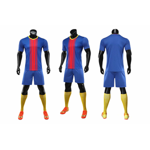 2019-20 special offer Sublimation soccer uniform white OEM blue Football shirt custom made - Product Image 1