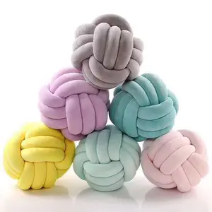 Bola de nudo de 3 tubos de felpa suave, cojines creativos, almohada de bola, gran oferta